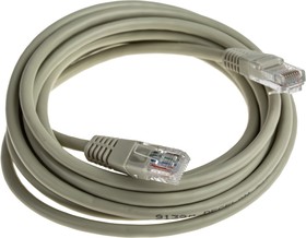 Фото 1/4 CR503NB3, Cat5e Male RJ45 to Male RJ45 Ethernet Cable, U/UTP, Grey PVC Sheath, 3m