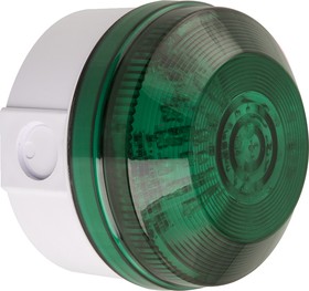 Фото 1/2 LED195-02WH-04, LED195 Series Green Flashing Beacon, 20 → 30 V ac/dc, Surface Mount, Wall Mount, LED Bulb, IP65