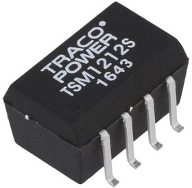 Фото 1/3 TSM 1212S, Isolated DC/DC Converters - SMD Product Type: DC/DC; Package Style: SMD; Output Power (W): 1; Input Voltage: 12 VDC +/-10%; Outpu