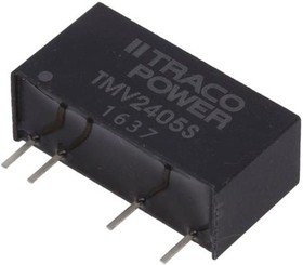 Фото 1/4 TMV 2405S, Isolated DC/DC Converters - Through Hole 1W 21.6-26.4Vin 5V 200mA SIP Unregulated