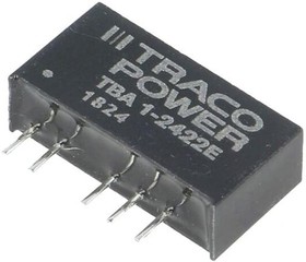 Фото 1/3 TBA 1-2422E, Isolated DC/DC Converters - Through Hole Encapsulated SIP-7; 1W Output 1 (Vdc): 12; Output 2 (Vdc): -12