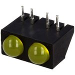L-73CB/2YDA, LED; horizontal,in housing; yellow; 4.8mm; No.of diodes: 2; 20mA