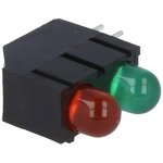 L-1503EB/1I1GD, LED; in housing; red/green; 5mm; No.of diodes: 1; 10mA; 60°