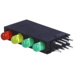 L-934SB/1I1Y2GD, LED; in housing; red/green/yellow; 3mm; No.of diodes: 4; 20mA; 40°