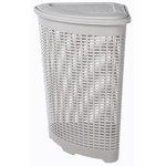 Корзина для белья Угловая, 395х395х595 мм, 50л Светло-серый 433217530