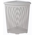 Корзина для белья Угловая, 395х395х595 мм, 50л Светло-серый 433217530