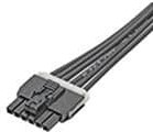 Фото 1/2 145130-0600, Cable Assembly AC Power 0.075m Nano-Fit to Nano-Fit 6 to 6 POS F-F Crimp-Crimp 20AWG