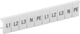 YZN11M-002-K00-A, Маркеры для КПИ-2,5мм2 с символами ''L1, L2, L3, N, PE''