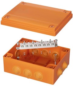 Фото 1/2 Коробка пластиковая FS с кабельными вводами и клеммниками IP55 150х110х70мм 12р 450V 6A 4кв.мм DKC FSB211204