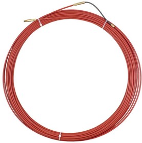 Фото 1/2 Протяжка кабеля 3.5мм*30м кр., СП, Протяжка кабельная (мини УЗК в бухте) , стеклопруток, 3.5 мм х 30 м, красная