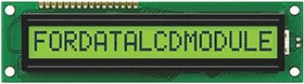 FC1601B00-FHYYBW-51SE FC Alphanumeric LCD Alphanumeric Display, Green, Yellow on Yellow-Green, 1 Row by 16