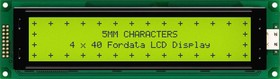 Фото 1/3 FC4004A00-FHYYBW-51SE FC Alphanumeric LCD Alphanumeric Display, Green, Yellow on Yellow-Green, 4 Rows by 40