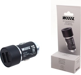 Автомобильное зарядное устройство Wiiix UCC-2-37, 2xUSB, 2.4A, черный
