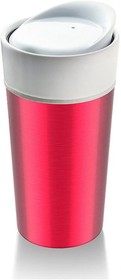 Термокружка Thermo steel 0,4 литра розовая, шт CS14 metallic-fuchsia