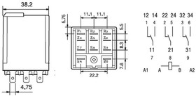 Photo 1/3 62.33.8.024.0000, Relay 3 changeover contacts 16A (~24V AC)