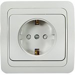 Розетка 1-м CLASSICO защ. шторки с заземл. 2028x бел. ASD / IN HOME 4690612000978