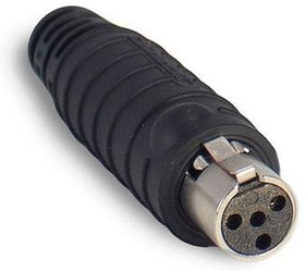 TA6FS20, Sealed Mini XLR Connector, 6 Pin Female Cable End, 0.190" to 0.210" Cable Size