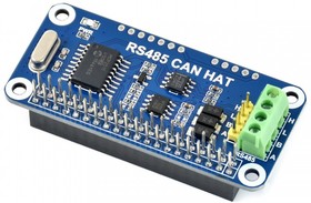 Фото 1/5 RS485 CAN HAT, Плата расширения (HAT) для Raspberry Pi, CAN/RS485-интерфейс