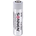 Батарейка SONNEN Alkaline, 27А (MN27), алкалиновая, для сигнализаций, 1 шт. ...