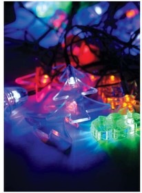 Светодиодная гирлянда 30 светодиодов, новогодние игрушки мультиколор, 4,4м, 8 режимов KOC_GIR30LEDMIX1_RGB
