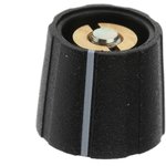 15.5mm Black Potentiometer Knob for 4mm Shaft Splined, S151 004B