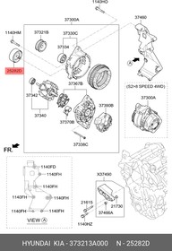 Ролик ведомый приводного ремня HYUNDAI/KIA 37321-3A000