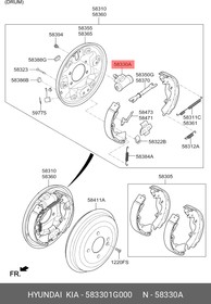 Фото 1/2 583301G000, Цилиндр тормозной колесный[ORG]