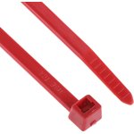 111-04804 T50R-PA66-RD, Cable Tie, 200mm x 4.6 mm, Red Polyamide 6.6 (PA66), Pk-100