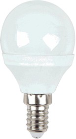 4124, LED Light Bulb, Матовая Круглая, E14 / SES, Белый Дневного Цвета, 6000 K, Без Затемнения, 180°