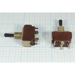 Рычажный переключатель (тумблер), 250В, 6А, переключение ON-OFF-(ON), d12.2 ...