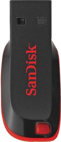 Фото 1/10 Флеш-память SanDisk Cruzer Blade, 16Gb, USB 2.0, ч/крас, SDCZ50-016G-B35