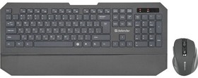 Фото 1/10 Набор беспроводной DEFENDER Berkeley C-925, клавиатура, мышь 5 кнопок + 1 колесо-кнопка, черный, 45925