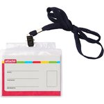 Бейдж 107х83мм Attache для карт 100х71мм метал зажим/тесьма 1015, 10 шт.