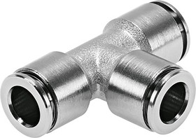NPQH-T-Q12-E-P10, Tee Tube-to-Tube Adaptor Push In 12 mm, Push In 12 mm to Push In 12 mm, Tube-to-Tube Connection Style, 578384