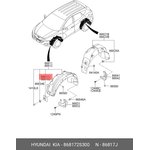 868172S300, Брызговик передний левый HYUNDAI: IX35