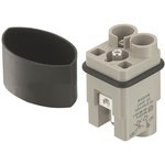 09120022654, Heavy Duty Power Connector Insert, 40A, Male, Han Q Series, 2 Contacts