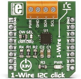 Фото 1/5 MIKROE-2750, 1-Wire I2C Click Development Kit MIKROE-2750