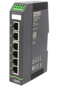 Фото 1/2 58811, Switch Ethernet; unmanaged; Number of ports: 6; 9.5?31.5VDC; RJ45