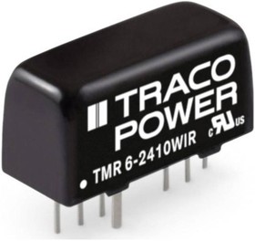 Фото 1/2 TMR 6-4812WIR, Isolated DC/DC Converters - SMD 6W 18-75Vin 12Vout 500mA SIP8 Iso Reg