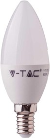 259 VT-255, LED Light Bulb, Матовая Свечеобразная, E14 / SES, Холодный Белый, 4000 K, Без Затемнения, 200°