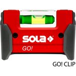 SOLA Уровень компактный GO! с креплением, 1 глазок, точн. 0,75 мм/м 01620201