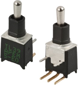 Фото 1/3 TL46W0050, Toggle Switch, PCB Mount, On-On, DPDT, Through Hole Terminal