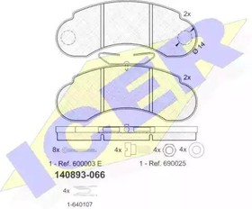 140893, Колодки дисковые передние MERCEDES-BENZ: 100 91-96/130/140 ALL 87