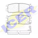 140991, Колодки тормозные Opel Monterey, Frontera 95- =GDB1187 ICER