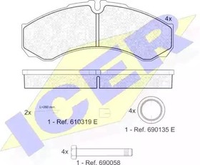 141208123, Колодки дисковые RENAULT MASCOTT 3.5/5TON, 99