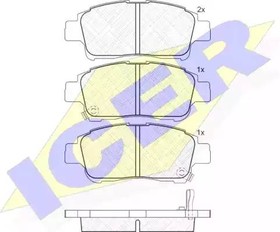 181304, Колодки тормозные Toyota Yaris =GDB3218 ICER