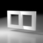 Рамка двухпостовая горизонтальная/ вертикальная стеклянная белая "Эстетика" ...