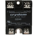 D2D40, Solid State Relays - Industrial Mount PM IP00 SSR 200VDC 40A, 3.5-32VDC In