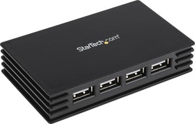 Фото 1/10 ST4202USBGB, 4 Port USB 2.0 USB A Hub, AC Adapter - UK Plug Powered, 100 x 60 x 20mm