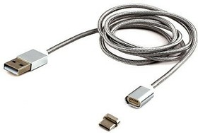 CC-USB2-AMUCMM-1M, Кабель; магнитная,USB 2.0; вилка USB A,вилка USB C; 1м; белый